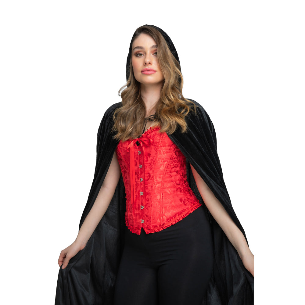 Deluxe Satin/Lace Corset - Red