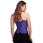 Deluxe Satin/Lace Corset - Purple