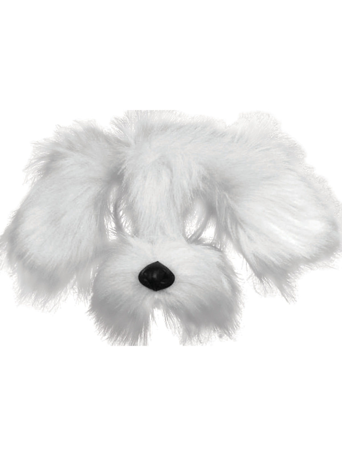 White Shaggy Dog Mask With Sound 1