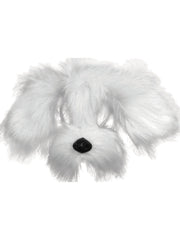 White Shaggy Dog Mask With Sound 1