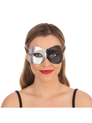 Split Silver/Black Ladies Mask (B10)