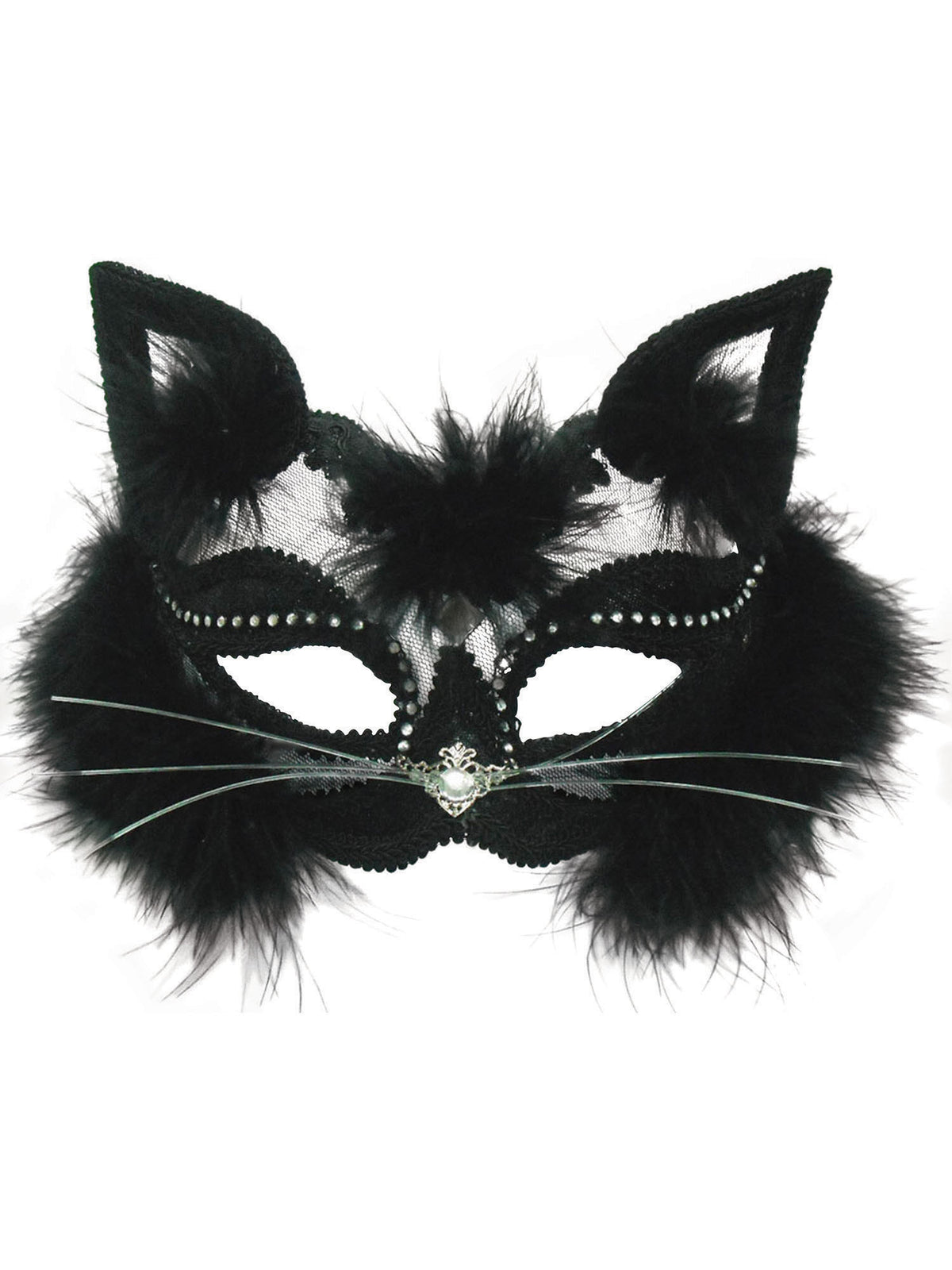 Transparent Black Cat Mask 2