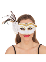 White Sde Fthr/Flwer(GF)Mask**END EM 1