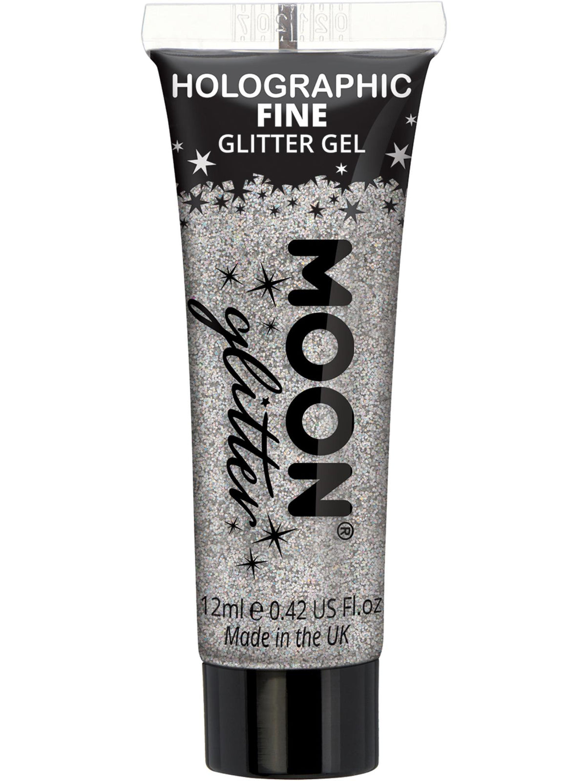Moon Glitter Holographic Fine Glitter Gel, Silver 1