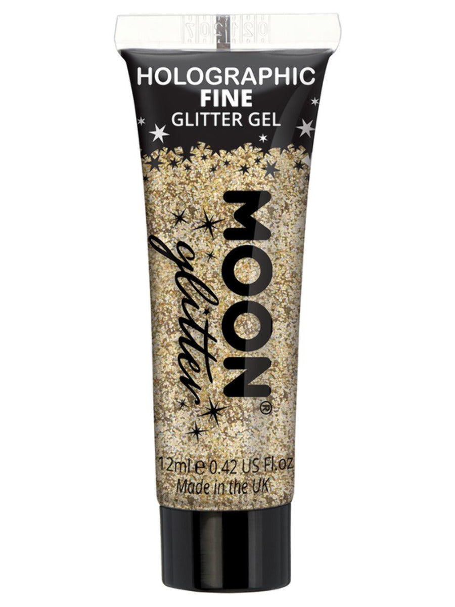 Moon Glitter Holographic Fine Glitter Gel, Gold - 1
