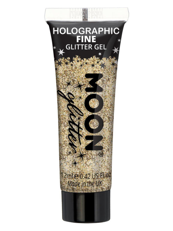 Moon Glitter Holographic Fine Glitter Gel, Gold - 2
