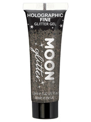 Moon Glitter Holographic Fine Glitter Gel, Black - 1