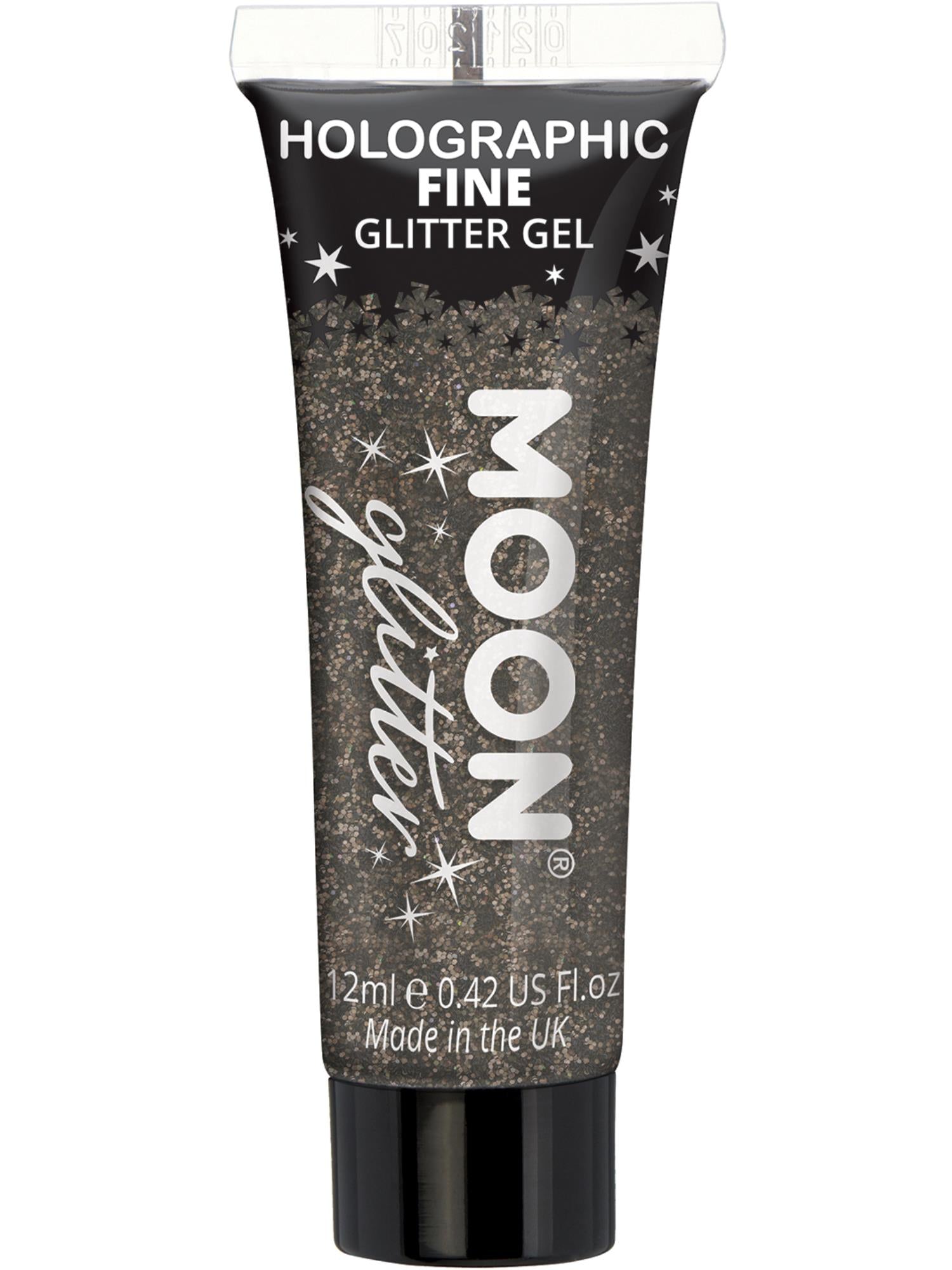 Moon Glitter Holographic Fine Glitter Gel, Black 1