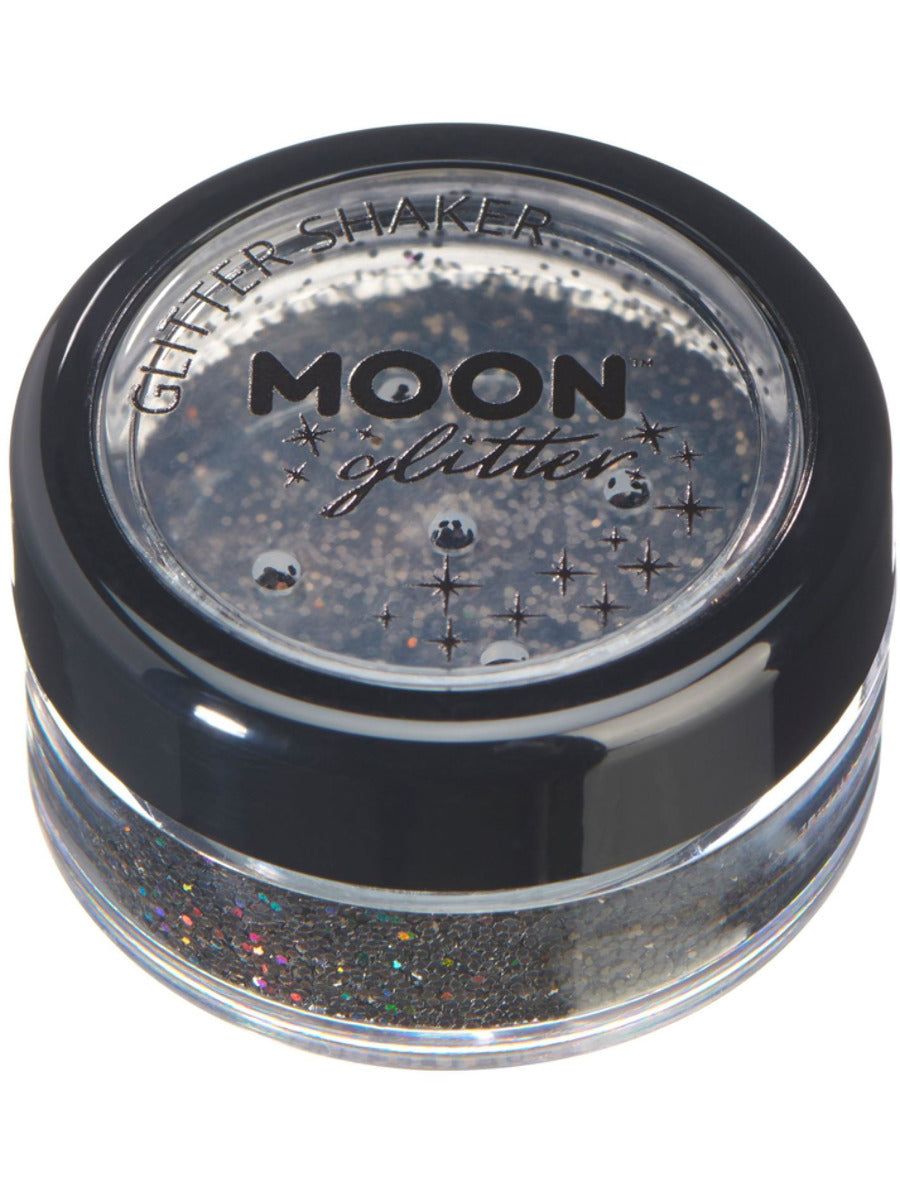 Moon Glitter Holographic Glitter Shakers, Black - 1