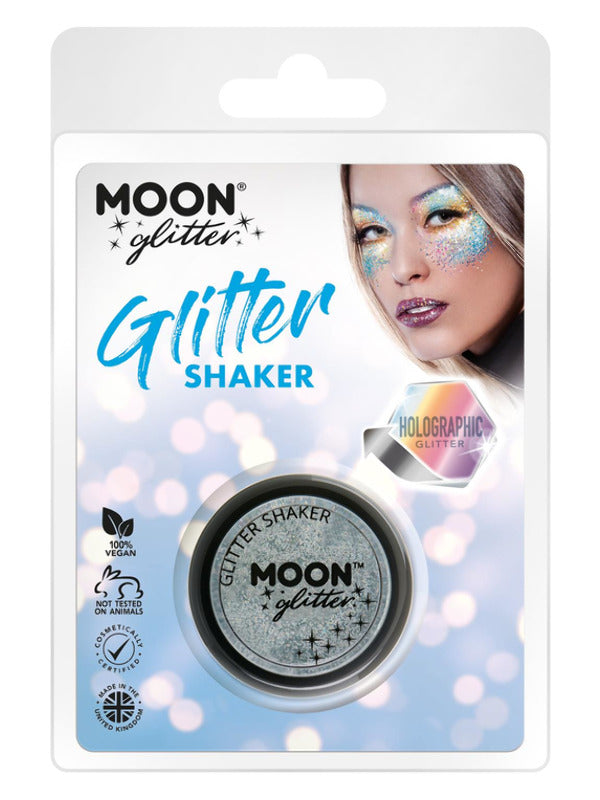 Moon Glitter Holographic Glitter Shakers, Silver - 2