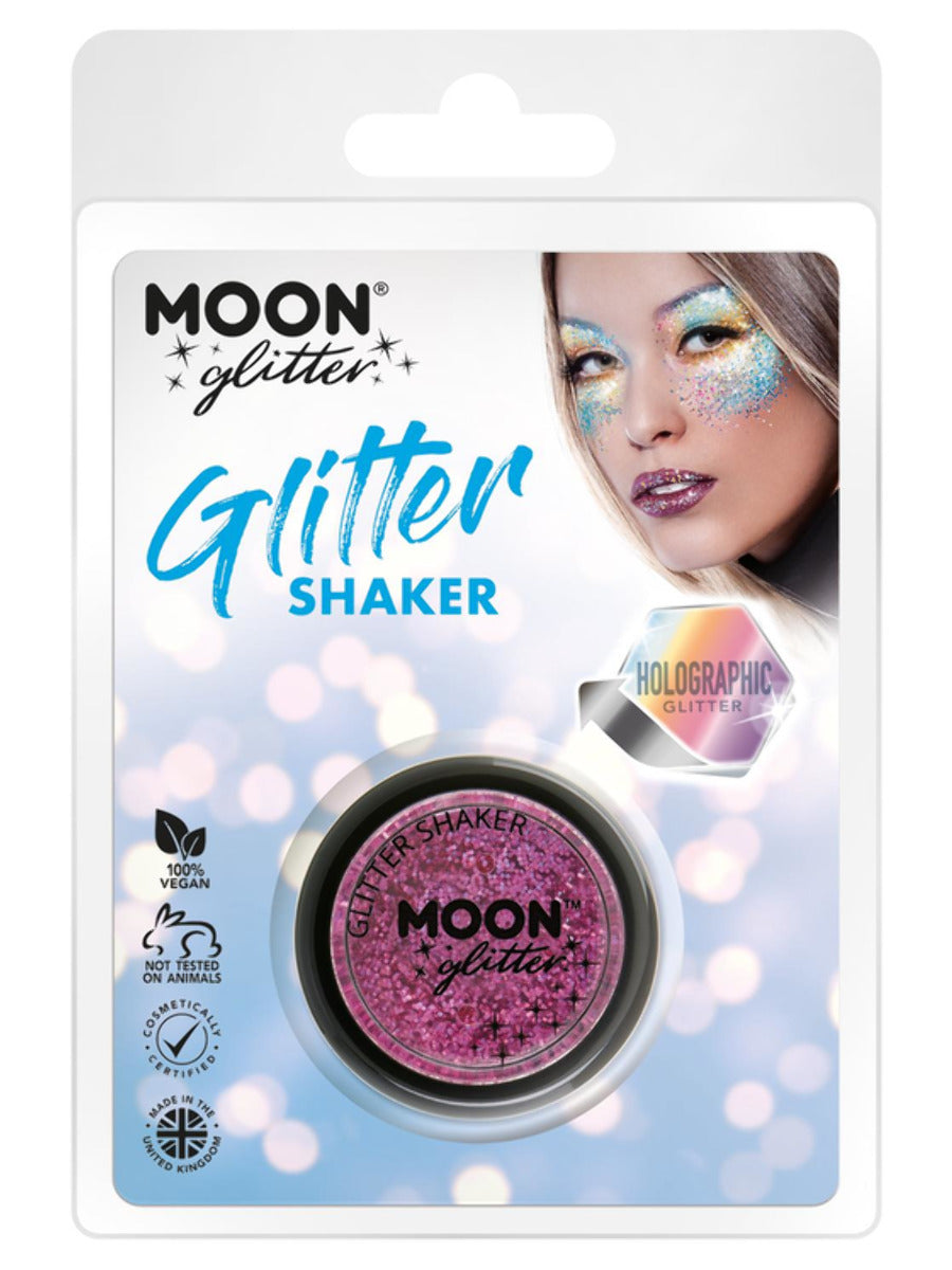 Moon Glitter Holographic Glitter Shakers, Pink - 1