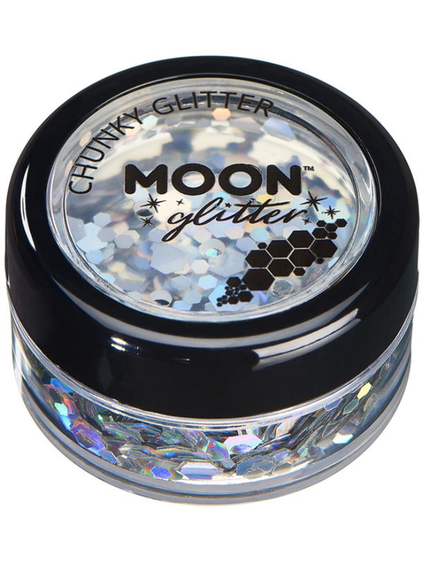 Moon Glitter Holographic Chunky Glitter, Silver - 2