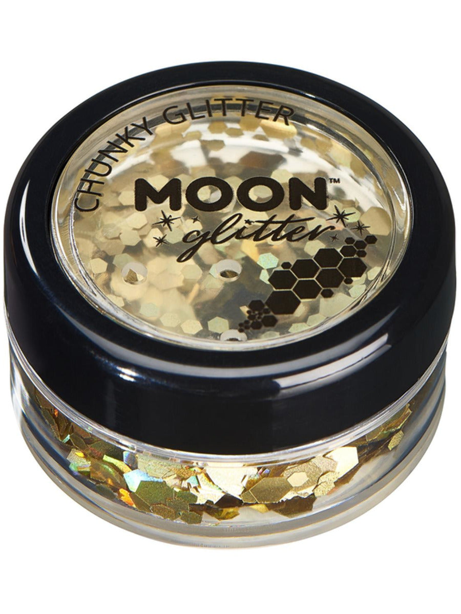 Moon Glitter Holographic Chunky Glitter, Gold - 1