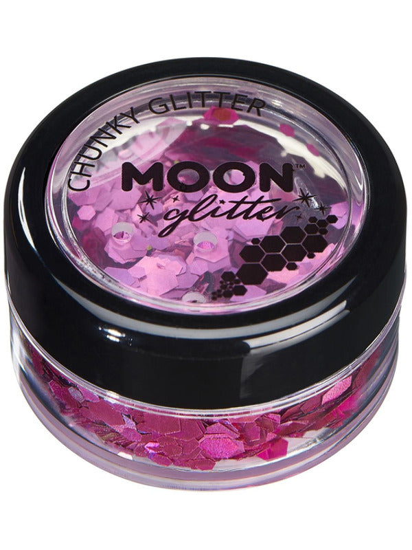 Moon Glitter Holographic Chunky Glitter, Pink - 2