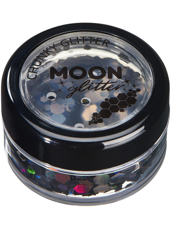 Moon Glitter Holographic Chunky Glitter, Black - 2