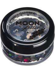 Moon Glitter Holographic Chunky Glitter, Black - 1