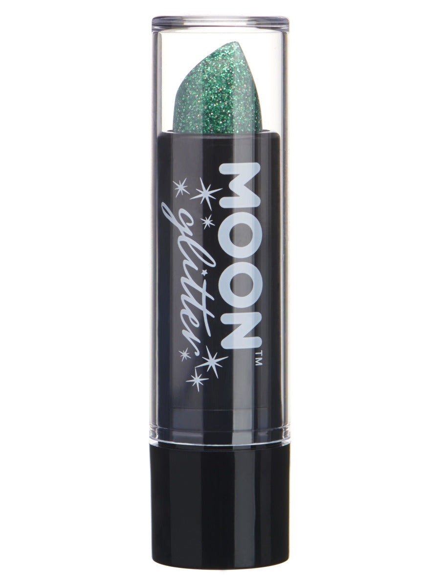 Moon Glitter Holographic Glitter Lipstick, Green - 1