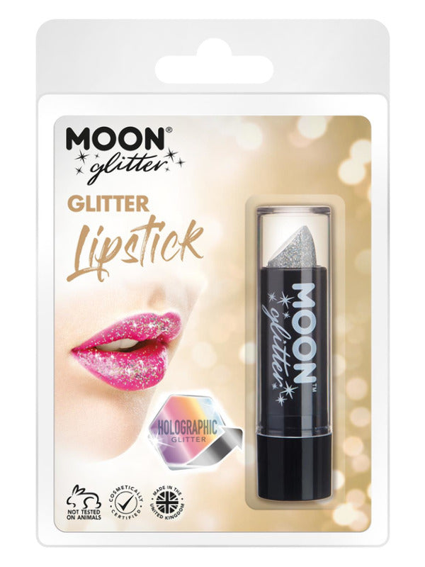 Moon Glitter Holographic Glitter Lipstick, Silver - 2