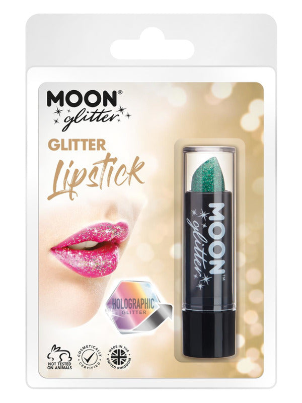 Moon Glitter Holographic Glitter Lipstick, Green - 2