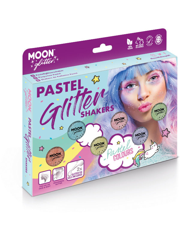 Moon Glitter Pastel Glitter Shakers, Assorted - 2