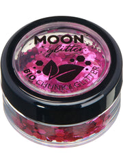 Moon Glitter Bio Chunky Glitter, Pink 1