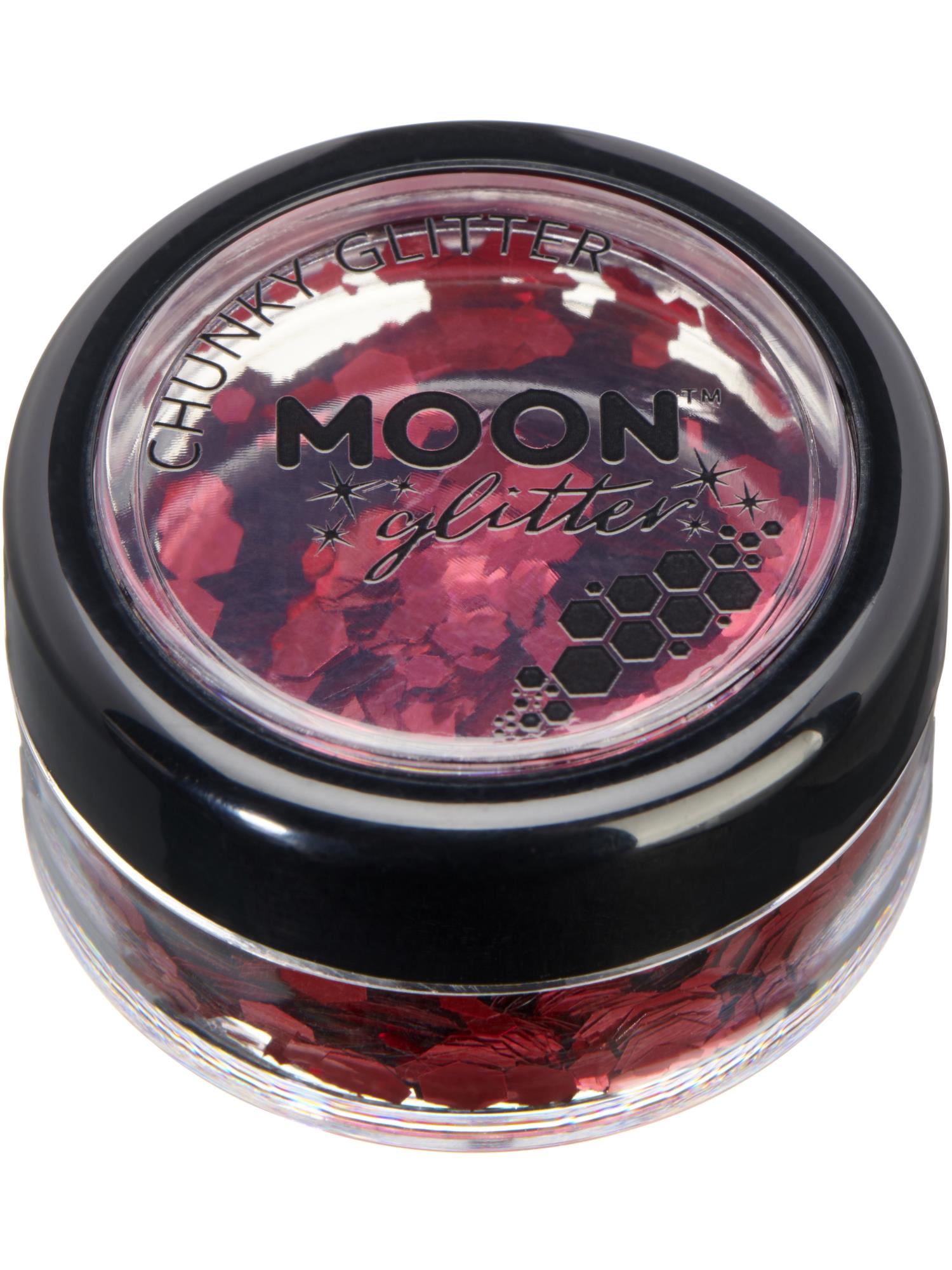 Moon Glitter Classic Chunky Glitter, Red 1