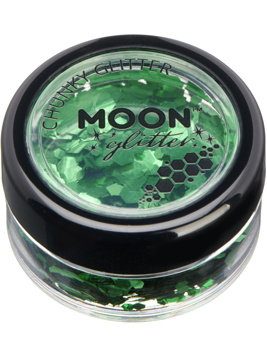 Moon Glitter Classic Chunky Glitter, Green - 1