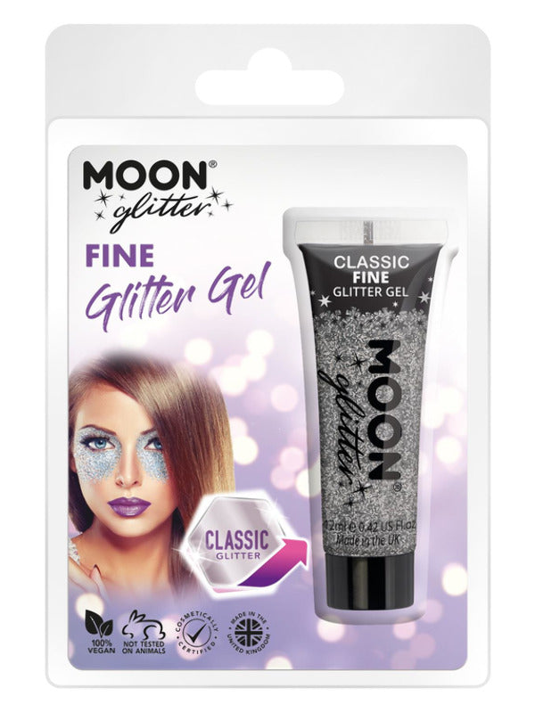 Moon Glitter Classic Fine Gliter Gel, Silver - 2