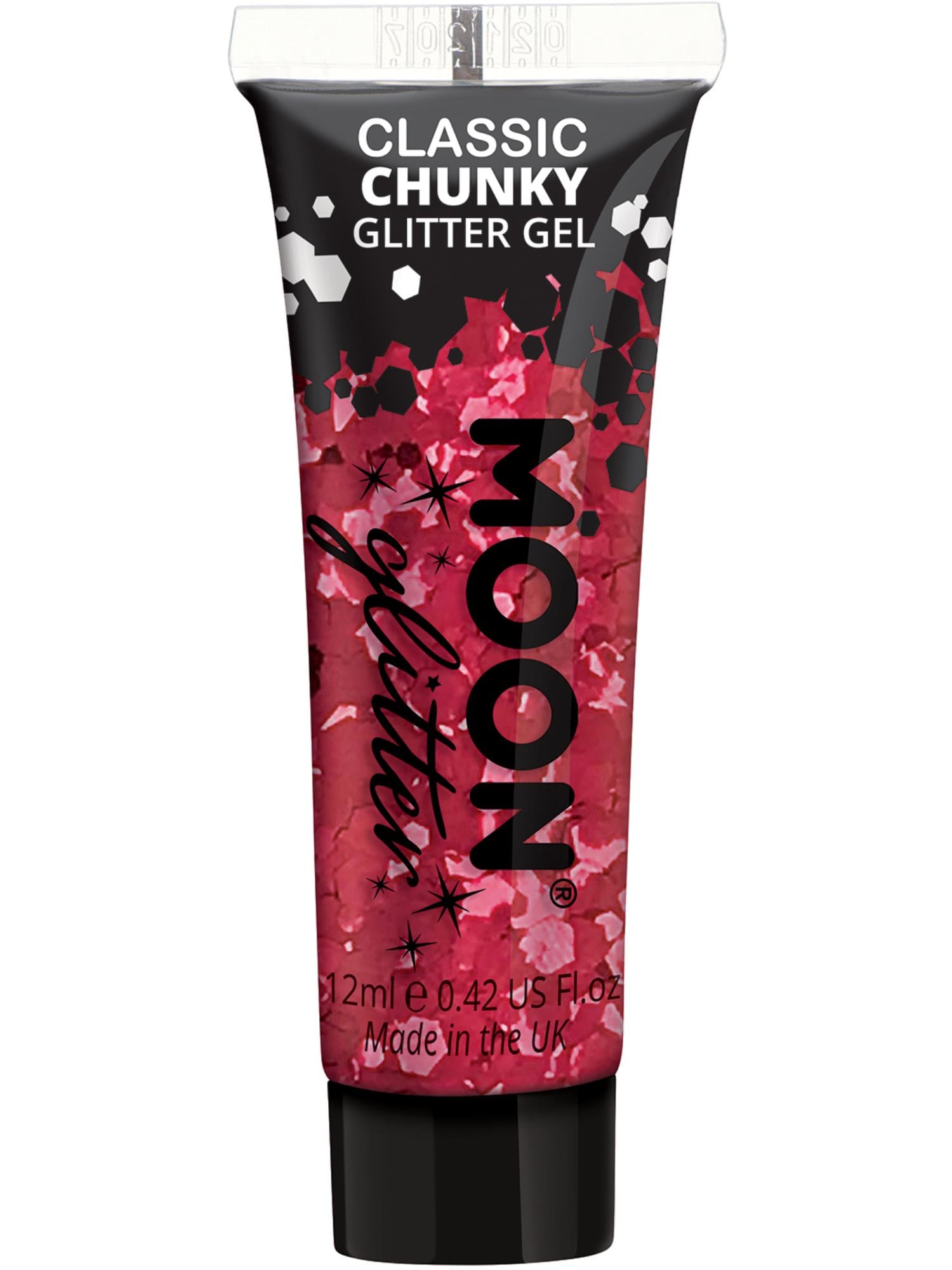 Moon Glitter Classic Chunky Glitter Gel, Red 1