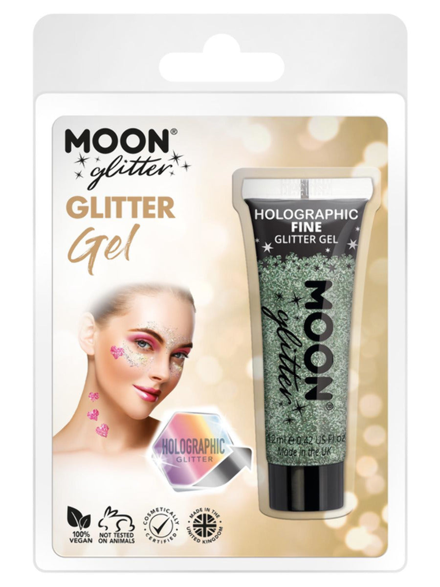 Moon Glitter Holographic Fine Glitter Gel, Green - 1