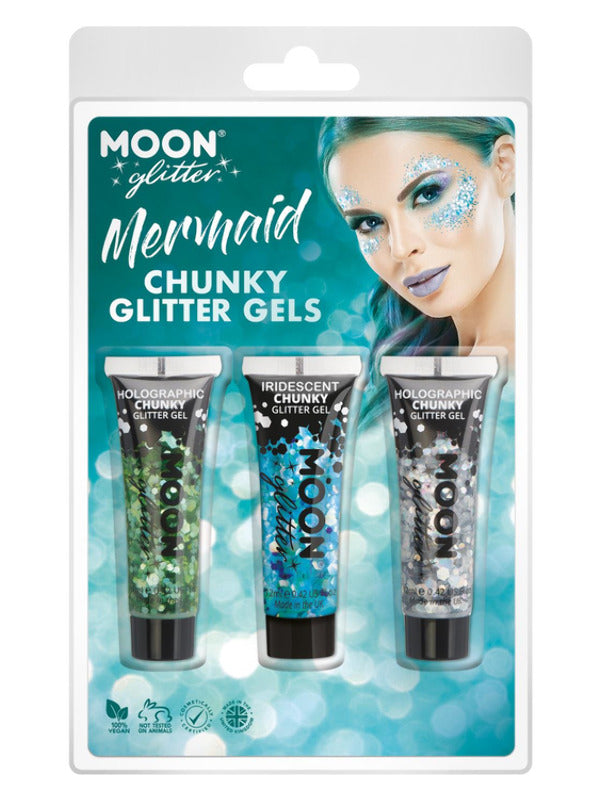 Moon Glitter Themed Clamshells, Blue - 2