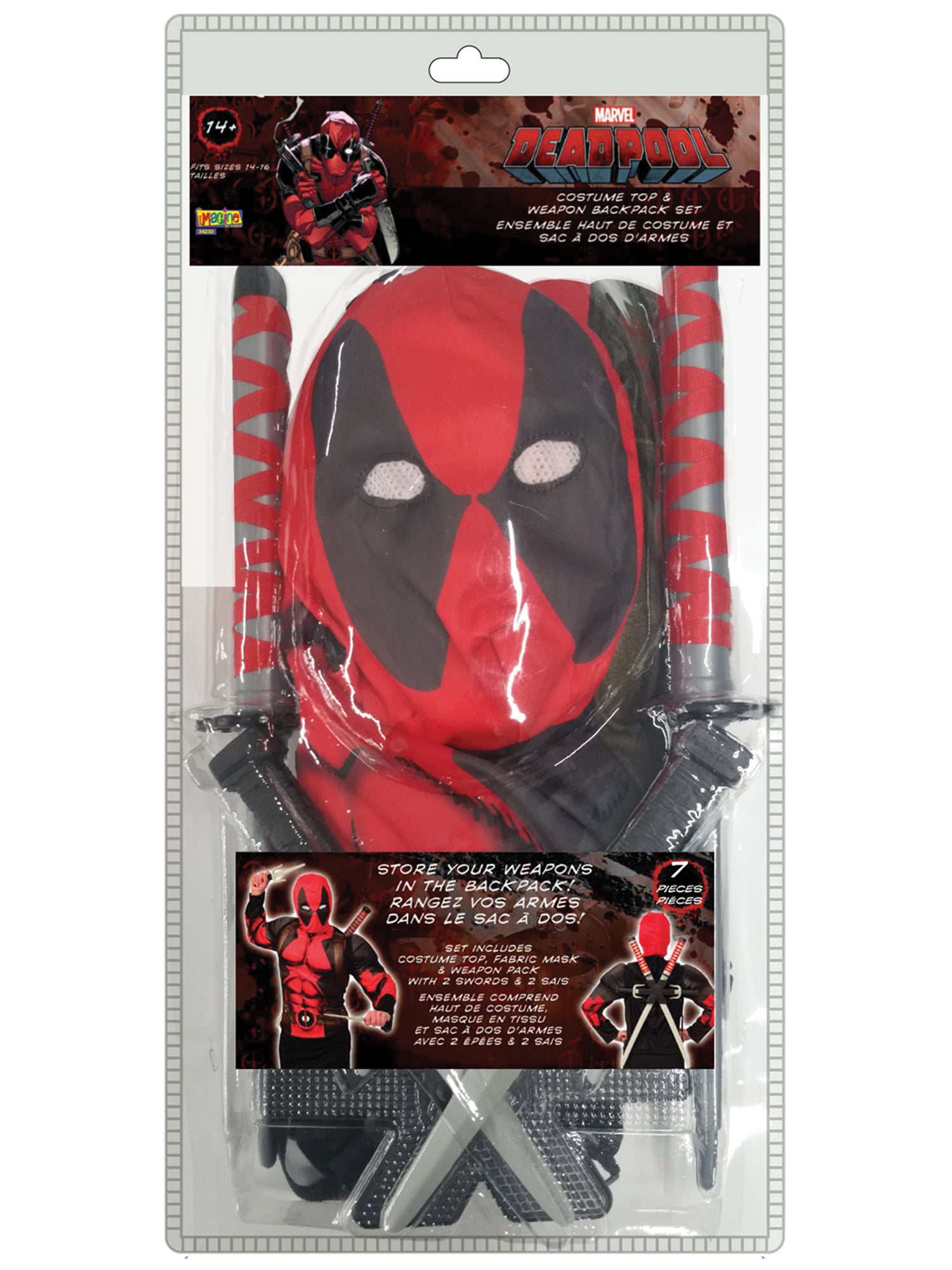 Deadpool Costume Top Weapon Set 1
