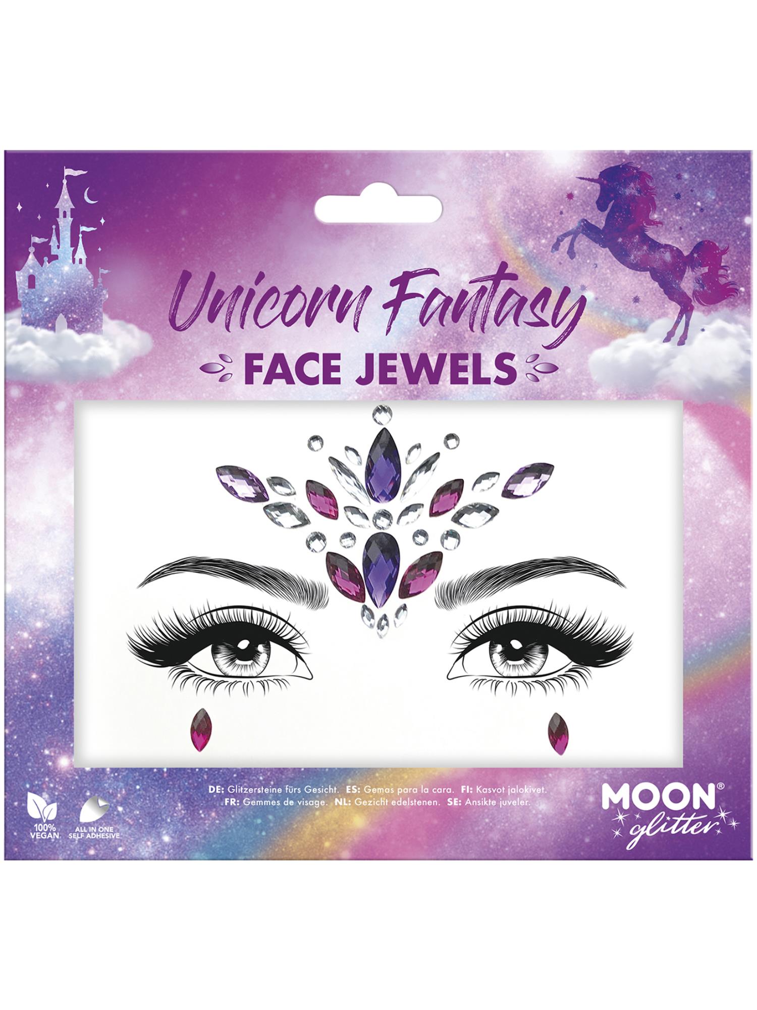 Moon Glitter Face Jewels, Unicorn Fantasy 1