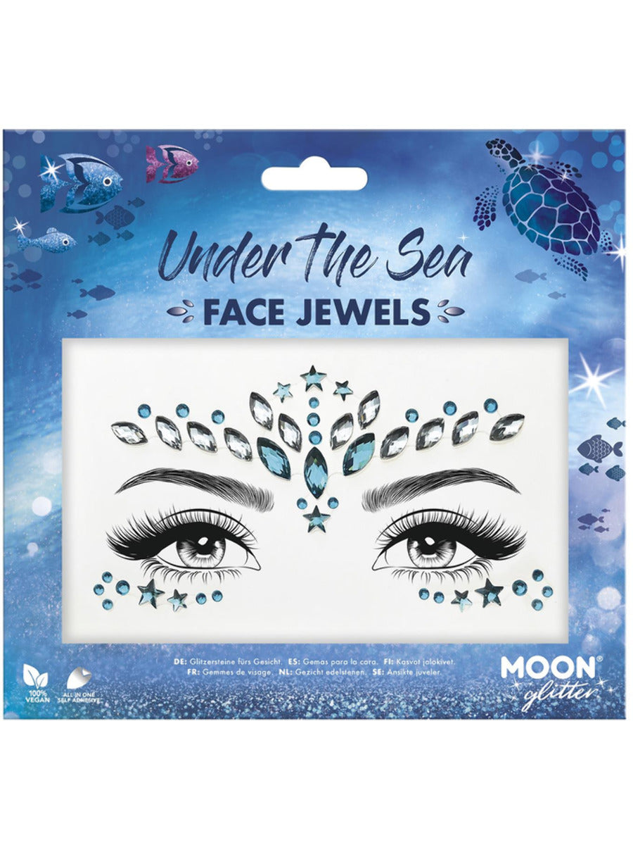 Moon Glitter Face Jewels, Under The Sea - 1