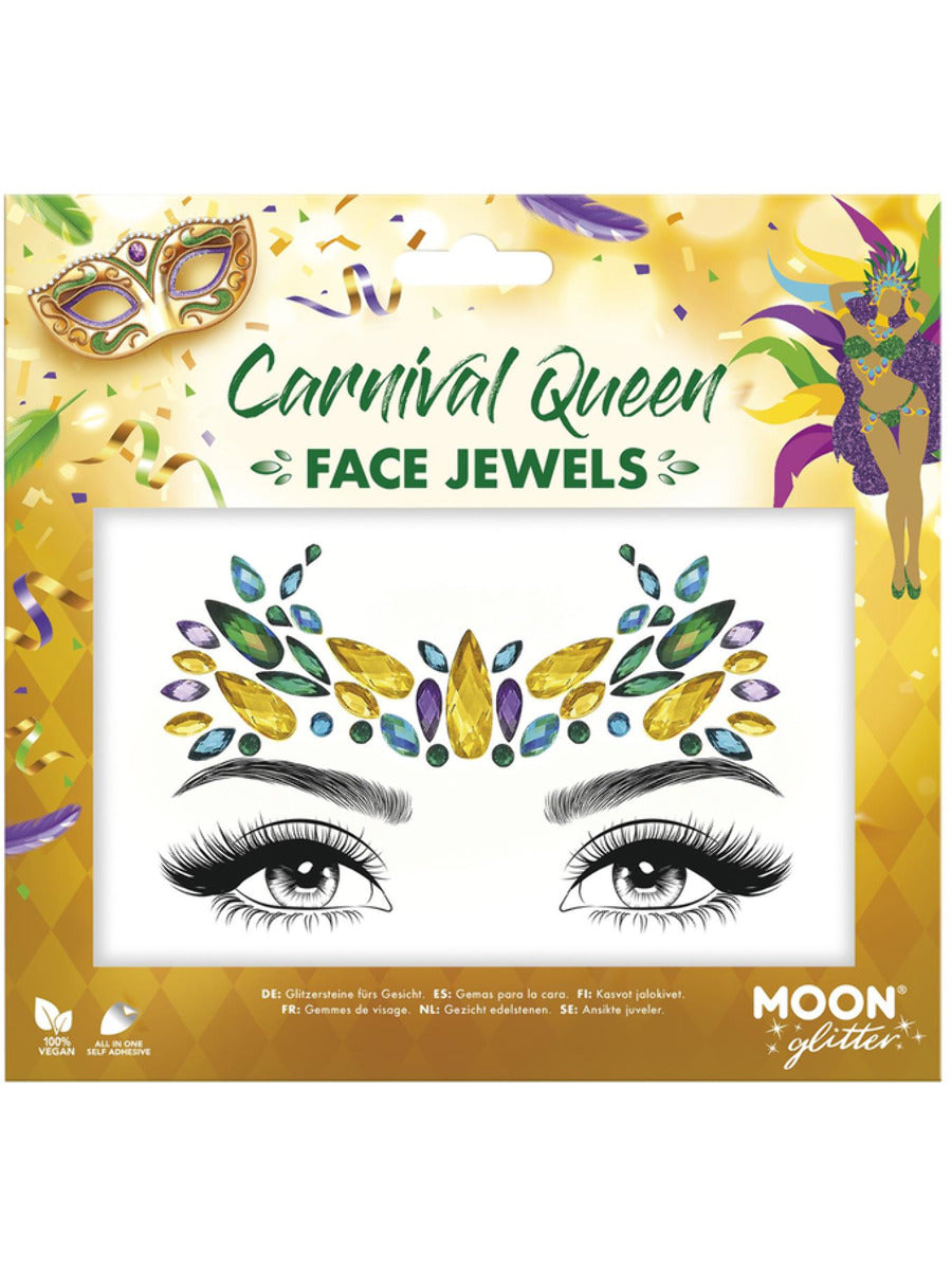 Moon Glitter Face Jewels, Carnival Queen - 1