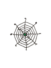 Spider Web. Black with Glow Spider ***