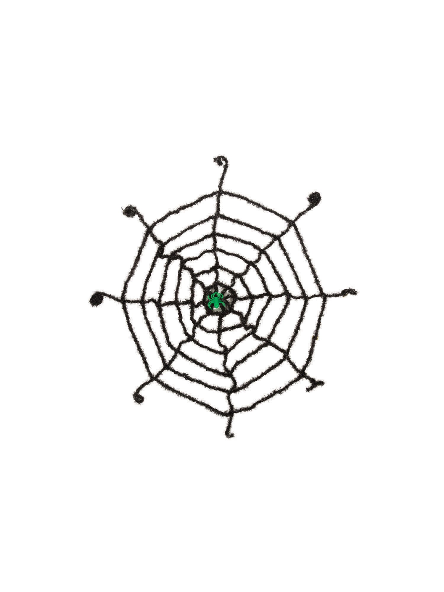 Spider Web. Black with Glow Spider ***