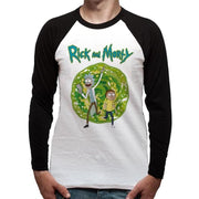Rick And Morty Portal Long-Sleeve Baseball Shirt