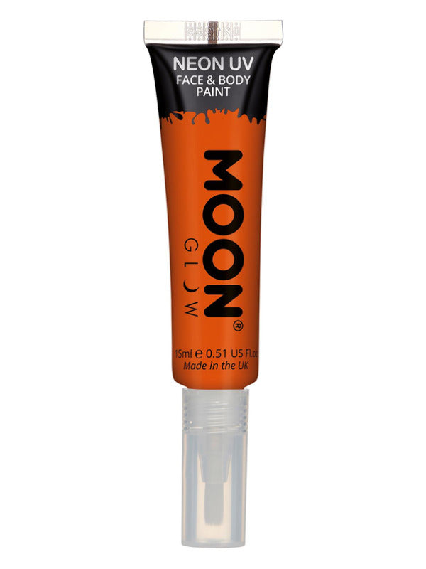 Moon Glow Intense Neon UV Face Paint, Orange - 2
