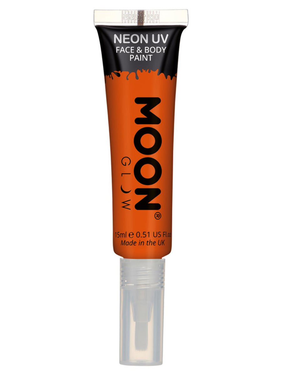 Moon Glow Intense Neon UV Face Paint, Orange - 1