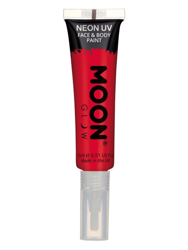 Moon Glow Intense Neon UV Face Paint, Red - 2