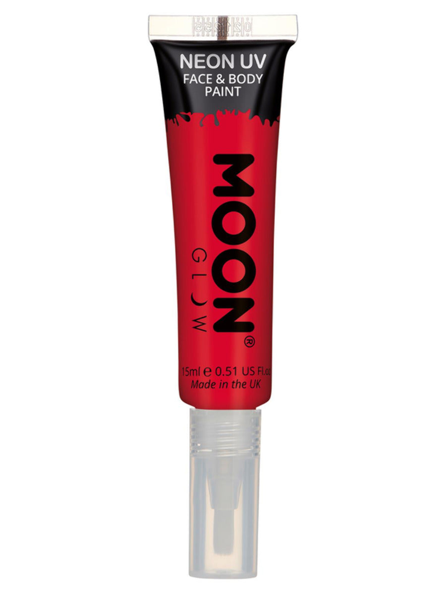 Moon Glow Intense Neon UV Face Paint, Red - 1