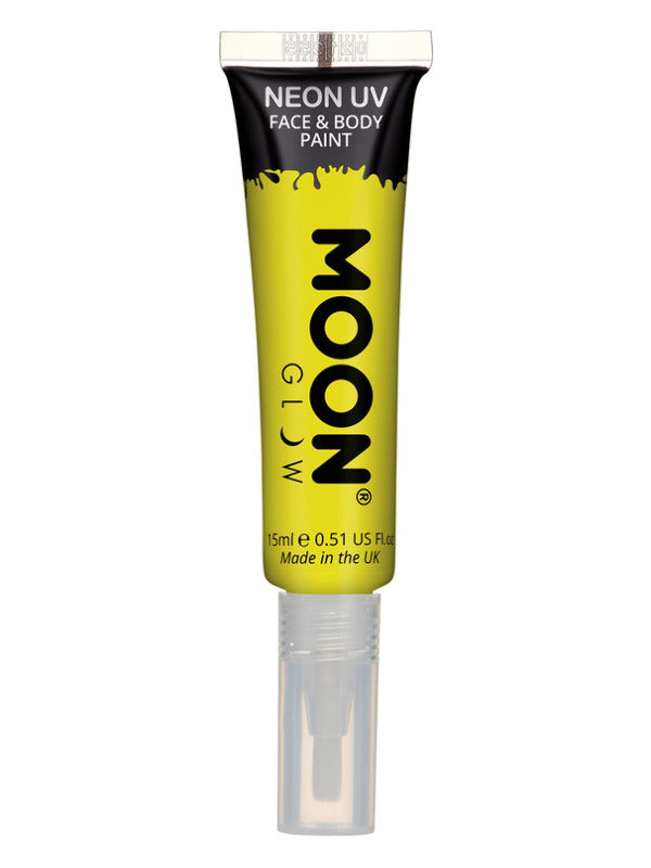 Moon Glow Intense Neon UV Face Paint, Yellow - 2