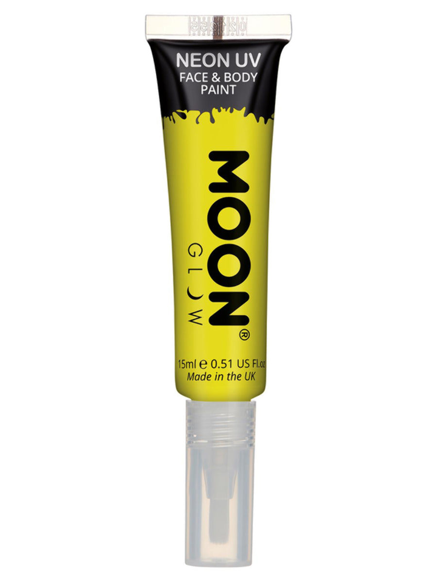 Moon Glow Intense Neon UV Face Paint, Yellow - 1