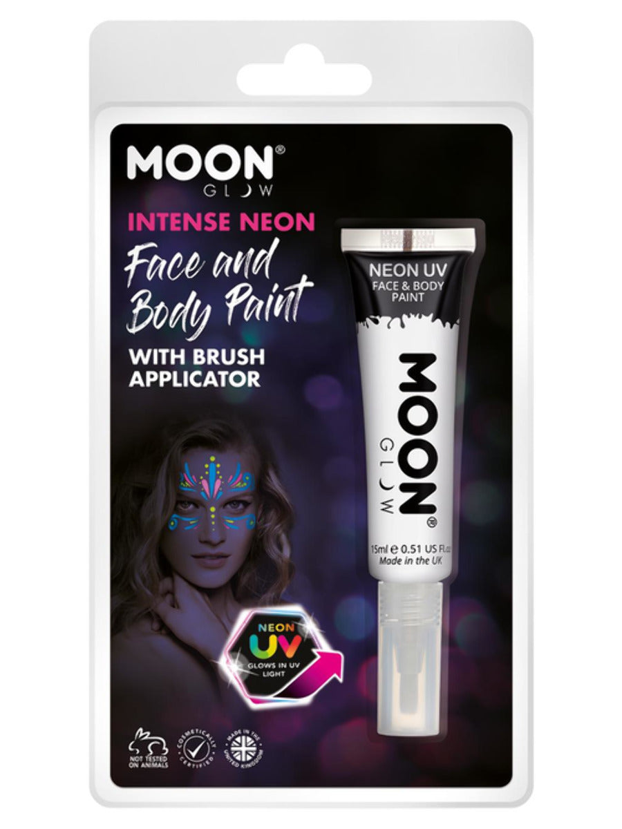 Moon Glow Intense Neon UV Face Paint, White - 1