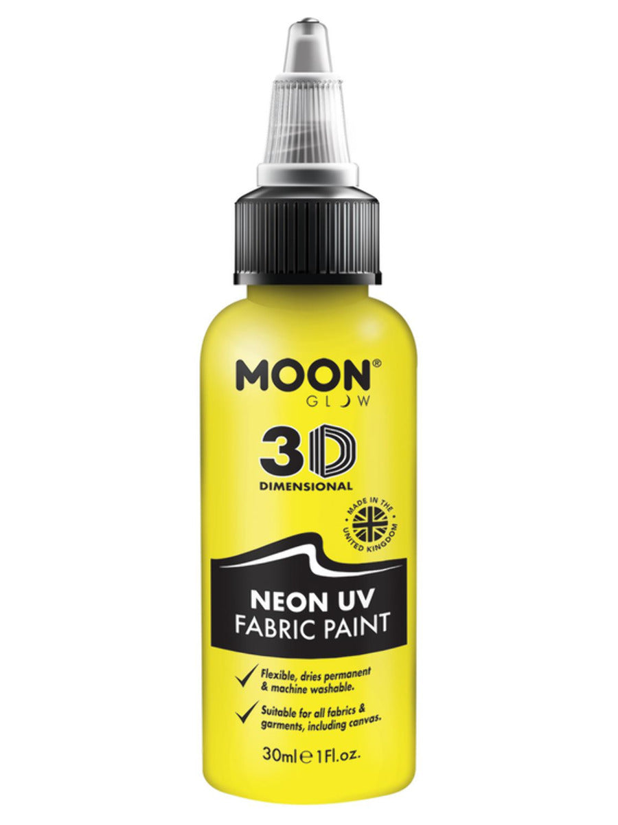 Moon Glow - Neon UV Intense Fabric Paint, Yellow - 1