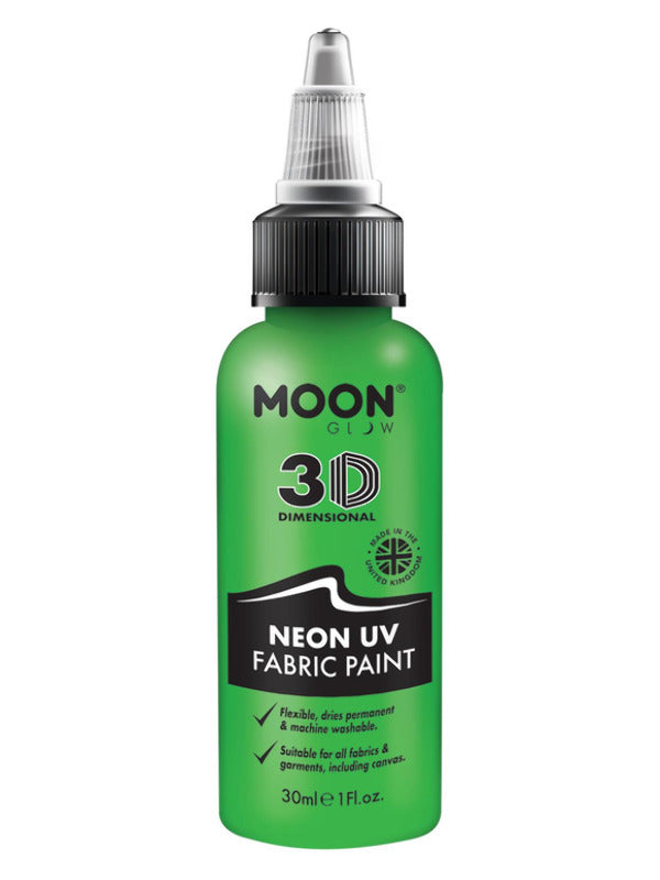 Moon Glow - Neon UV Intense Fabric Paint, Green - 2