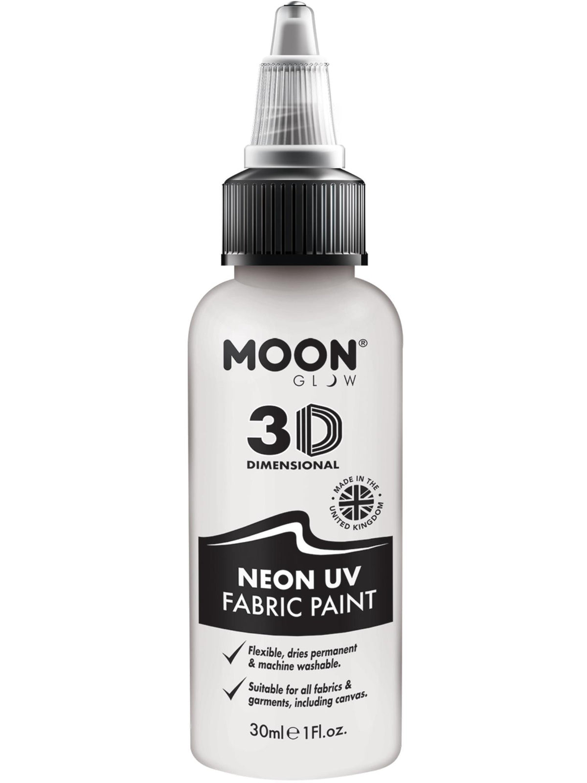 Moon Glow - Neon UV Intense Fabric Paint, White 1
