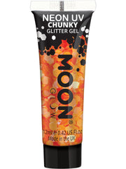 Moon Glow - Neon UV Chunky Glitter Gel, Orange 1