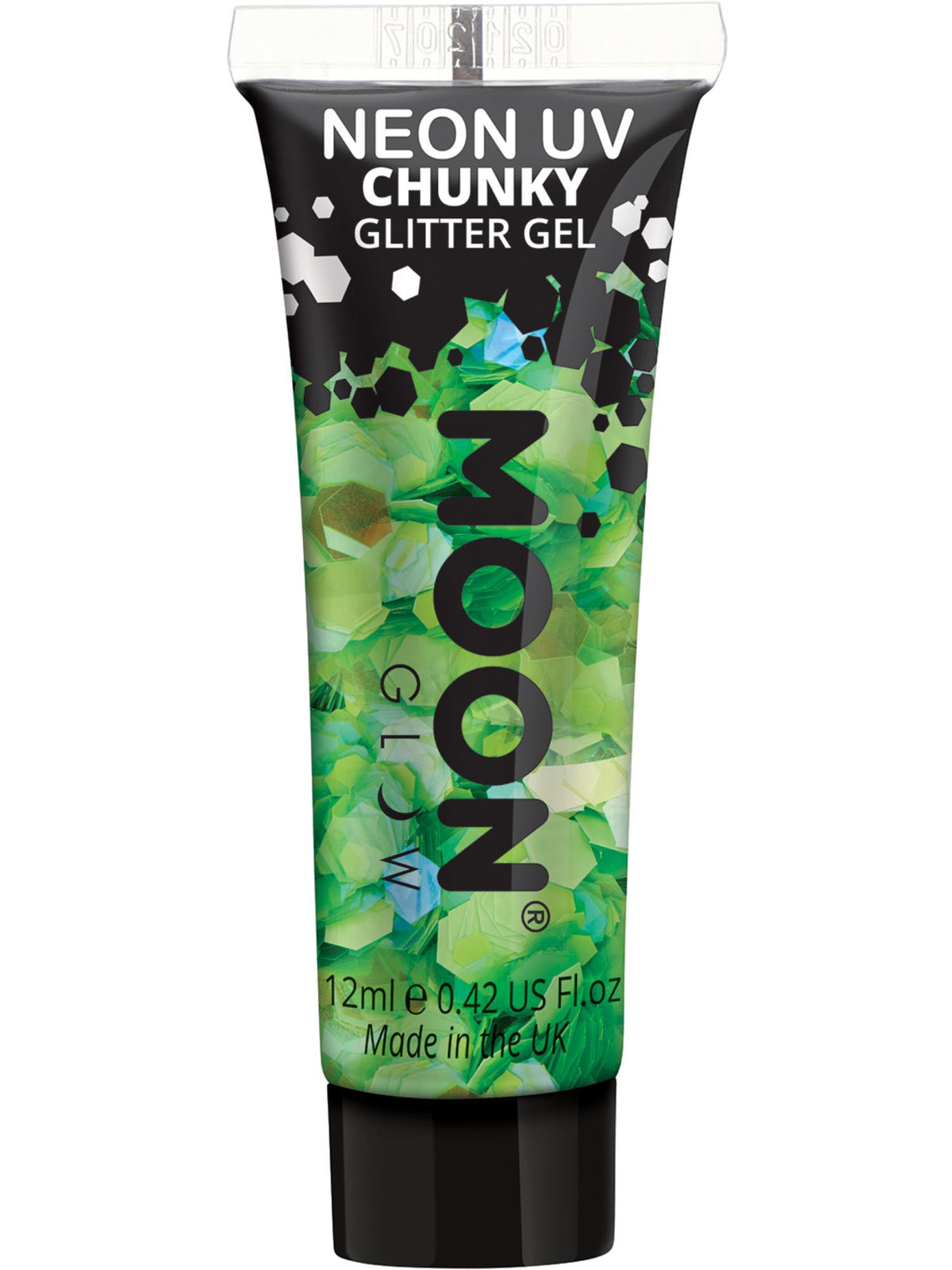 Moon Glow - Neon UV Chunky Glitter Gel, Green 1